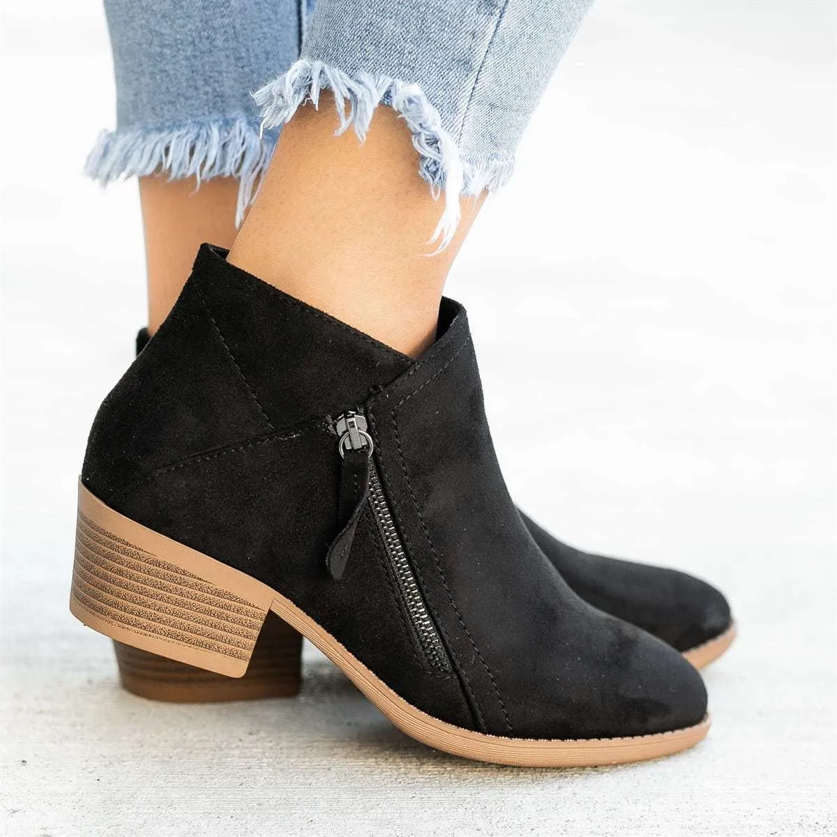 Ivyshape | Boots Women's Low Heel Arch Support Orthopedic Boots