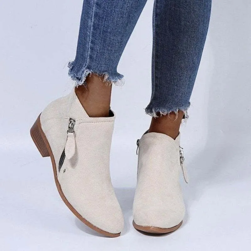 Ivyshape | Boots Women's Low Heel Arch Support Orthopedic Boots