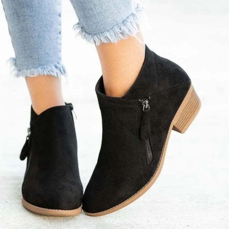 Ivyshape | Boots Women's Low Heel Arch Support Orthopedic Boots