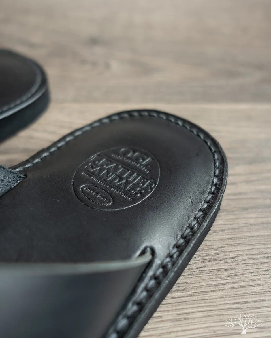 OGL x Dr. Sole Leather Cross Sandals - Black