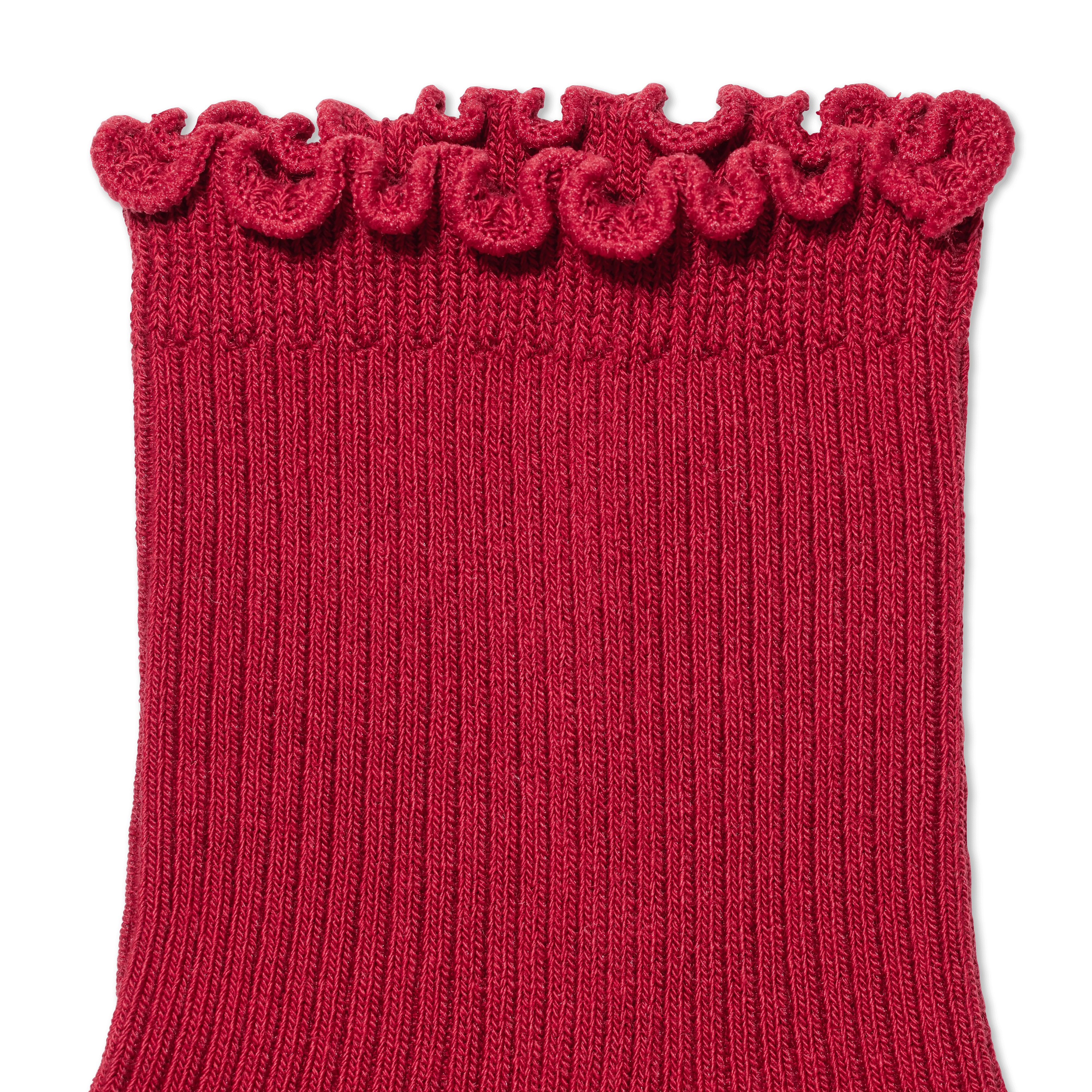 Women's Ruffle Rib Quarter Socks