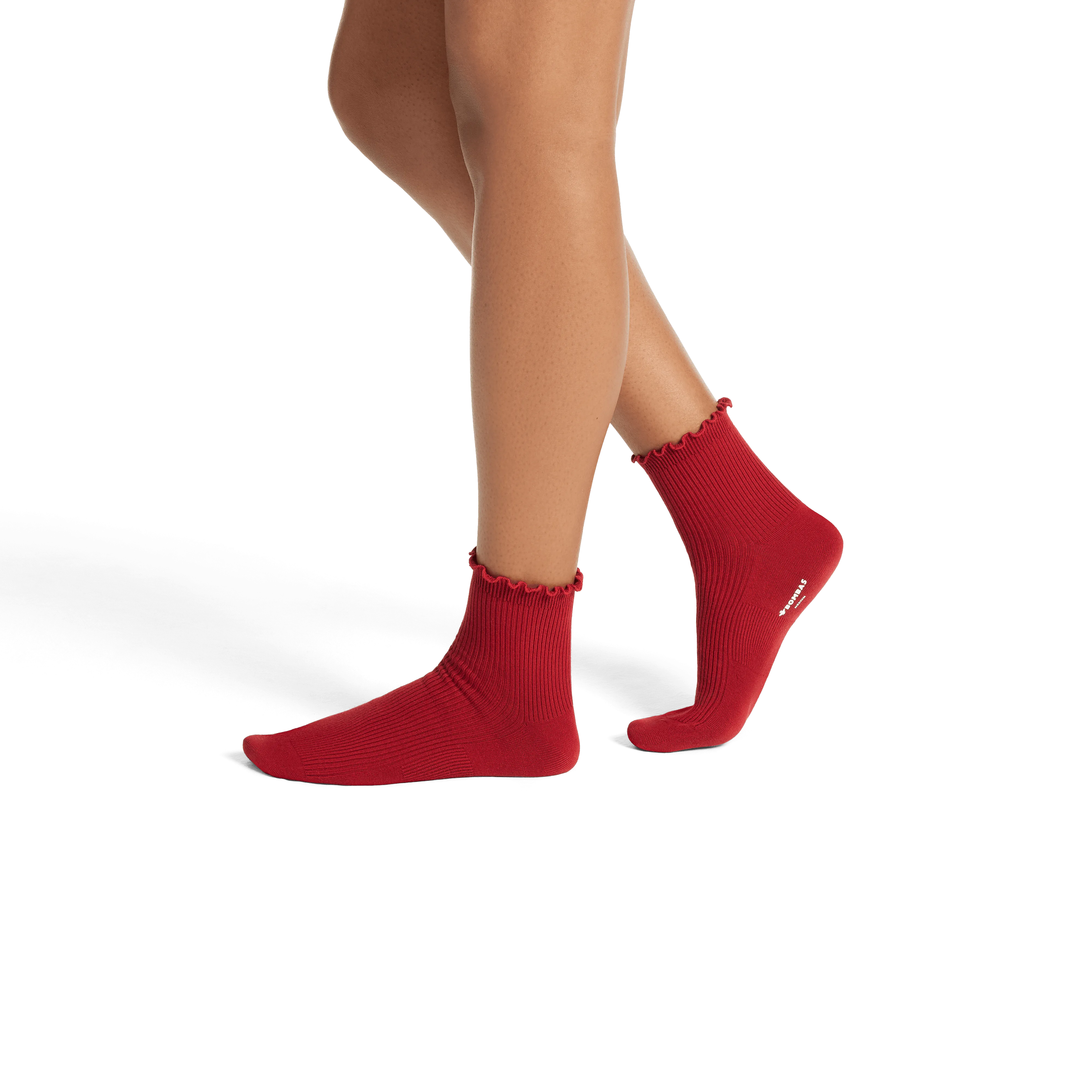 Women's Ruffle Rib Quarter Socks