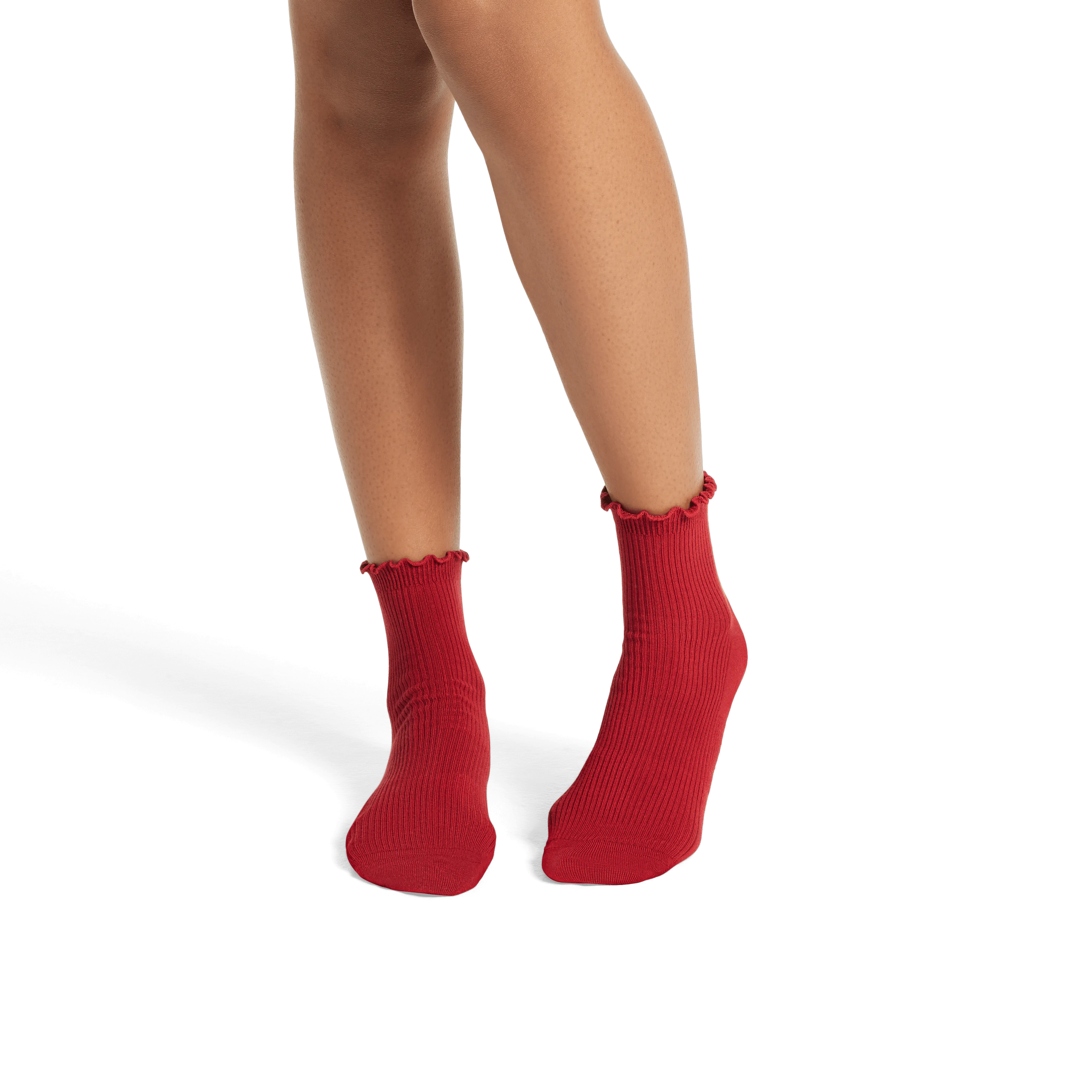 Women's Ruffle Rib Quarter Socks