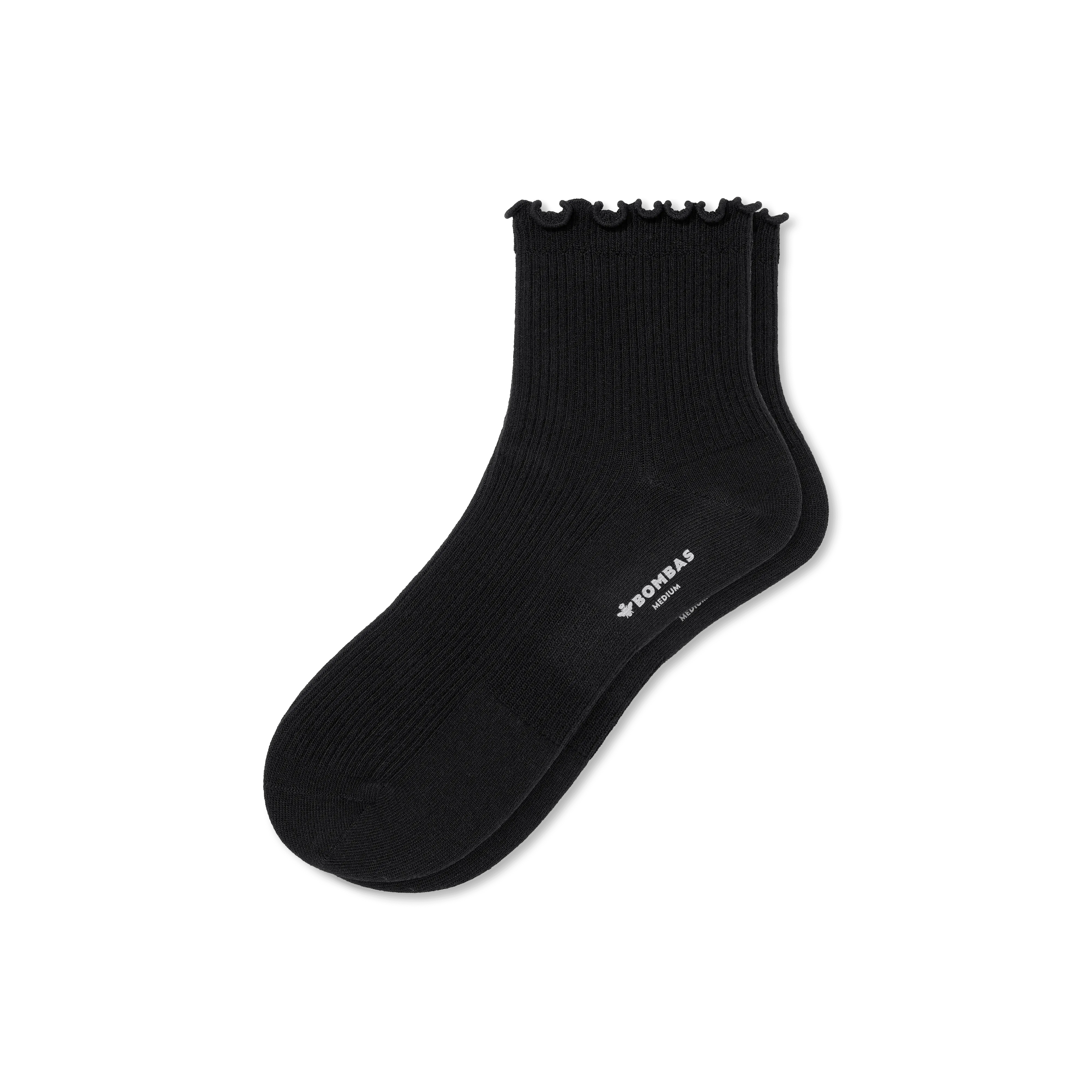 Women's Ruffle Rib Quarter Socks
